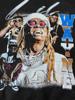 Camiseta de Manga Corta Estampada Estilo Retro Americano Transfronterizo Lil Wayne Sudadera con Capucha de Cuello Redondo Manga Larga Pesada