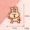 Adesivos de Tecido com Patch Bordado Termocolante de Animal Desenho Animado Coreano DIY Artesanal Adesivos de Patch de Lembrança Acessórios Etiquetas de Tecido para Passar a Ferro