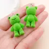5 Tipos de Pingentes de Animais 3D Flocados de Resina, Divertidos e Fofos de Desenho Animado para Chaveiros DIY e Acessórios de Bolsa