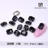 Nova broca transparente preta com fundo pontiagudo Super Flash Nail Art em forma de broca Love Drill Smoke Gray Stack Drill Nail Sticker Drill