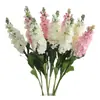 Flor Violeta Artificial Tallo Único Delphinium Morado Arreglo Floral Decorativo para Hotel Boda Flor Violeta Artificial Blanca