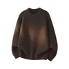 Nuevo suéter casual para hombre otoño e invierno 2026, marca cómoda de moda, corte holgado, talla grande, cuello redondo, jersey, suéter de punto multicolor para hombre