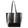 Bolso grande para mujer, nueva moda 2024, bolso de mano de lona a rayas en contraste, bolso de hombro moderno para uso diario.
