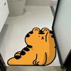 Tapete de banheiro fofo de urso, tapete antiderrapante de banheiro com formato especial, tapete absorvente para porta de banheiro, tapete antiderrapante para chuveiro