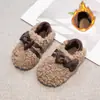 Zapatos Planos de Felpa con Lazo para Niñas 2026 Nuevo Estilo Otoño/Invierno para Bebés y Niños Pequeños, Mocasines Cálidos Forrados de Felpa, Zapatos de Algodón Estilo Coreano