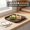 Plato para pastel de encaje con veta de madera de PP, plato para hornear repostería, plato para exhibir postres, adecuado para el té de la tarde, uso doméstico, fácil de limpiar