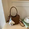 Bolsa de Verão 2026 Tendência Texturizada Estilo Coreano Para o Trabalho Personalidade Moda Cesta Tecida Bolsa Transversal Bolsa Saco Casual