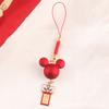 Nuevo Llavero Colgante de Aleación de Danza del León Creativo Lindo Ratón Accesorios de Resina Funda para Teléfono Móvil Bolsa Adornos Colgantes Decorativos