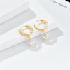Brincos Novos Europeus e Americanos Gota de Água Moda Zircônia Brincos Cobre Galvanoplastia Ouro Real 14K Simples Outono e Inverno Brincos de Diamantes Completos
