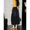 Calça Shorts Jeans Cropped Azul-acinzentado Retro Americano para Mulheres 2026 Nova Primavera/Verão Solta Emagrecimento de Perna Reta