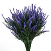 Stock Listo Suministro Directo de Lavanda Artificial Flores Falsas Flores Artificiales de 7 Picos Boda Muebles para el Hogar Flores de Plástico Decoraciones de Interiores