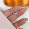 Clavos para Hueso de Oreja de Pan Corazón de Lazo Mini de Plata Esterlina S925 para Mujeres, Lujo Accesible Elegante, Pendientes y Pendientes de Diseño Simple