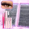 Amazon 304080100D Pestañas Postizas Estilo Europeo y Americano Racimo Individual 32 Filas 640 Racimos Set de Libro de Pestañas Venta al por Mayor