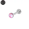Liga de Titânio F136 Rosca Interna Aurora Iridescente G23 Joia para Piercing Argola Ferradura Stud para Sobrancelha Stud para Lábio