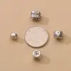 Venta al por mayor Plata Pura 99% Plata Dura 3D Cuentas Sueltas Estilo Chino DIY Cuentas Sueltas Accesorios de Plata de Ley Cubo Dados Cuentas Espaciadoras de Alegría Cuentas para Hilo