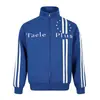 Sudadera Deportiva para Hombre con Dos Rayas, Cuello Alto, Cierre de Cremallera, Bordado de Letras de Marca de Moda, Chaqueta Casual con Cuello Alto para Primavera y Otoño