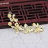 Yiwu fio dourado preservador de cor banhado a ouro DIY cocar nupcial com pérola incrustada tencrown Acessórios de grampo de cabelo de flor B1133