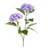 Fabricante Mayorista de Dongguan Flores de Hortensia Artificiales con Hojas, Tallo Único, Decoración de Interiores y Adornos para Paisajismo, Colores Disponibles