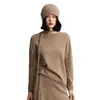 Suéter de Cachemir para Mujer Cuello Redondo Suéter Básico Nuevo Estilo Otoño e Invierno Diseño de Tira Personalizado a la Moda Ropa Interior Nuevo Estilo Otoño e Invierno