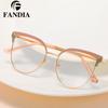 91226 nuevo transfronterizo gafas anti-luz azul miopía para mujer se puede equipar con montura metálica redonda de ojo de marea coreana para hombre