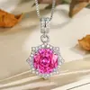 Set de Joyería Pendientes Collar Anillo Corte Milenio Rosa Flor Roja Rosa Estilo Moda Femenina Venta al por Mayor en Stock