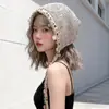 Colgante de Concha Bohemio Gorro Calado para Mujer, Pañuelo para la Cabeza Estilo Exótico Vintage de Primavera y Verano, Sombrero de Sol Hecho a Mano
