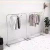 Estanterías de Exhibición para Tiendas de Ropa, Accesorios de Exhibición, Percheros de Pie Estilo Isla, Estantes Especiales de Acero Inoxidable para Tiendas de Ropa para Mujer