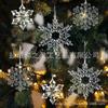 Pingente de Floco de Neve Acrílico Floco de Neve Transparente Decoração de Natal e Casamento Pingente de Decoração de Árvore de Feriado