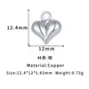 Nuevo Colgante de Corazón Estrella Chapado en Cobre Oro de 14K Lujo de Nicho Encanto con Forma de Corazón 3D Pulsera DIY Collar Joyería