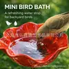 Comedero de agua para insectos y pájaros de jardín con patio creativo transfronterizo, flores artificiales para exteriores, estaca decorativa linda para el suelo