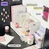 Estudante dormitório mesa papelaria livro porta-caneta armazenamento estilo minimalista organizador de mesa gaveta caixa de armazenamento ins