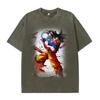Camiseta de Algodón de Diseño de Dragon Ball Vieja de Manga Corta Marca de Moda Casual Suelta Dragon Ball Bidimensional