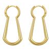 Aretes de latón chapado en oro de 18K de alta calidad, aretes geométricos humanoides simples europeos y americanos, aretes estilo ins E201187
