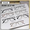 Nuevas gafas planas de moda para mujer, montura grande, gafas casuales, montura de cara grande, gafas con montura metálica adelgazante, montura lisa cercana