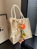 Bolsa de Linho para Mulheres 2026 Novo Estilo de Alta Qualidade Versátil Bolsa de Presente Moda para Passeio Bolsa para Almoço