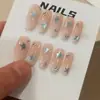 Manicura Puramente Hecha a Mano, Uñas Portables, Starburst, Temperamento Gato de Ojo de Gama Alta, Estrellas, Blanqueamiento, Blanqueamiento, Atmósfera Brillante para Estudiantes