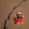 Decoración Navideña Colgante Plano de Acrílico Adornos Navideños para Coche Colgante
