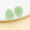20 Tipos de Cuentas Colgantes de Hoja de Vidrio Verde con Agujeros para Accesorios de Decoración DIY Materiales al por Mayor