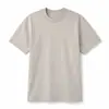 Venta al por mayor desde la fábrica de origen, en stock, camiseta de punto de manga corta con cuello redondo de color liso, hilo compacto siro de algodón peinado 20S, 230g