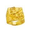 Varios Anillos de Personaje Dragón Kaiwei, Guía de Oro sin Estaño, Oro Espesado, Anillos con Relieve de Personaje Dragón Grande, Anillos Abiertos Ajustables, Anillos de Jefe Gruesos