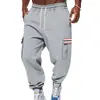 Pantalones deportivos casuales de moda para hombre, de forro polar, para otoño e invierno, de alta resistencia, transfronterizos europeos y americanos, de calle, para exteriores, con múltiples bolsillos, ropa de trabajo