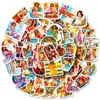 50 Hojas/Paquete, Solo Disponible a través del Enlace del Producto, Transfronterizo en Stock Mayorista Pegatinas Decorativas DIY para Maletas y Cuadernos