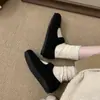 Zapatos de Invierno Postparto de Suela Blanda Zapatos Mary Jane con Más Terciopelo Zapatos de Algodón Cálido de Moda Estilo Coreano de Corte Bajo con Velcro para Mujer