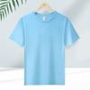 Camiseta de algodón grueso con cuello redondo de color sólido, camisa cultural publicitaria personalizada, ropa de trabajo de uniforme de clase de manga corta para hombres y mujeres, logotipo impreso