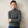 Novo suéter de cashmere outono e inverno para mulheres, gola alta com zíper parcial, suéter base de malha trançada grossa solta, top, tricô