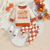 Samgamibaby Ropa Infantil de Comercio Exterior Ropa Infantil de Halloween Otoño Conjunto de Dos Piezas Sudadera y Pantalones para Bebé