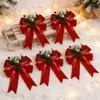 Laços de agulhas de pinheiro de Natal, vários estilos disponíveis em estoque para venda direta, suporta etiquetagem e dropshipping, podem ser embalados em veludo vermelho
