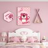 Pintura Decorativa Moderna Simple para Habitación Infantil Pintura Colgante de Cabecera para Dormitorio Murales de Fondo para Habitación de Niños y Niñas con Animales de Dibujos Animados