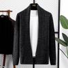 Cárdigan de punto de marca de moda otoñal abrigo holgado para hombre suéter de ropa exterior de moda ins top versátil para hombre de primavera y otoño