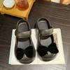 Celebridades de Internet Zapatillas Slip-on Feeling Feeling Baotou Zapatillas de Verano para Mujer 2024 Nuevas Zapatos Cueva de Suela Gruesa Antideslizantes Estilo Francés Zapatos Negros Cool
